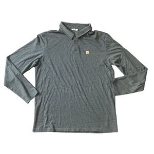 Tentree Men’s Long Sleeve Polo Shirt Size XL Grey Sustainable Casual Top